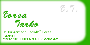 borsa tarko business card